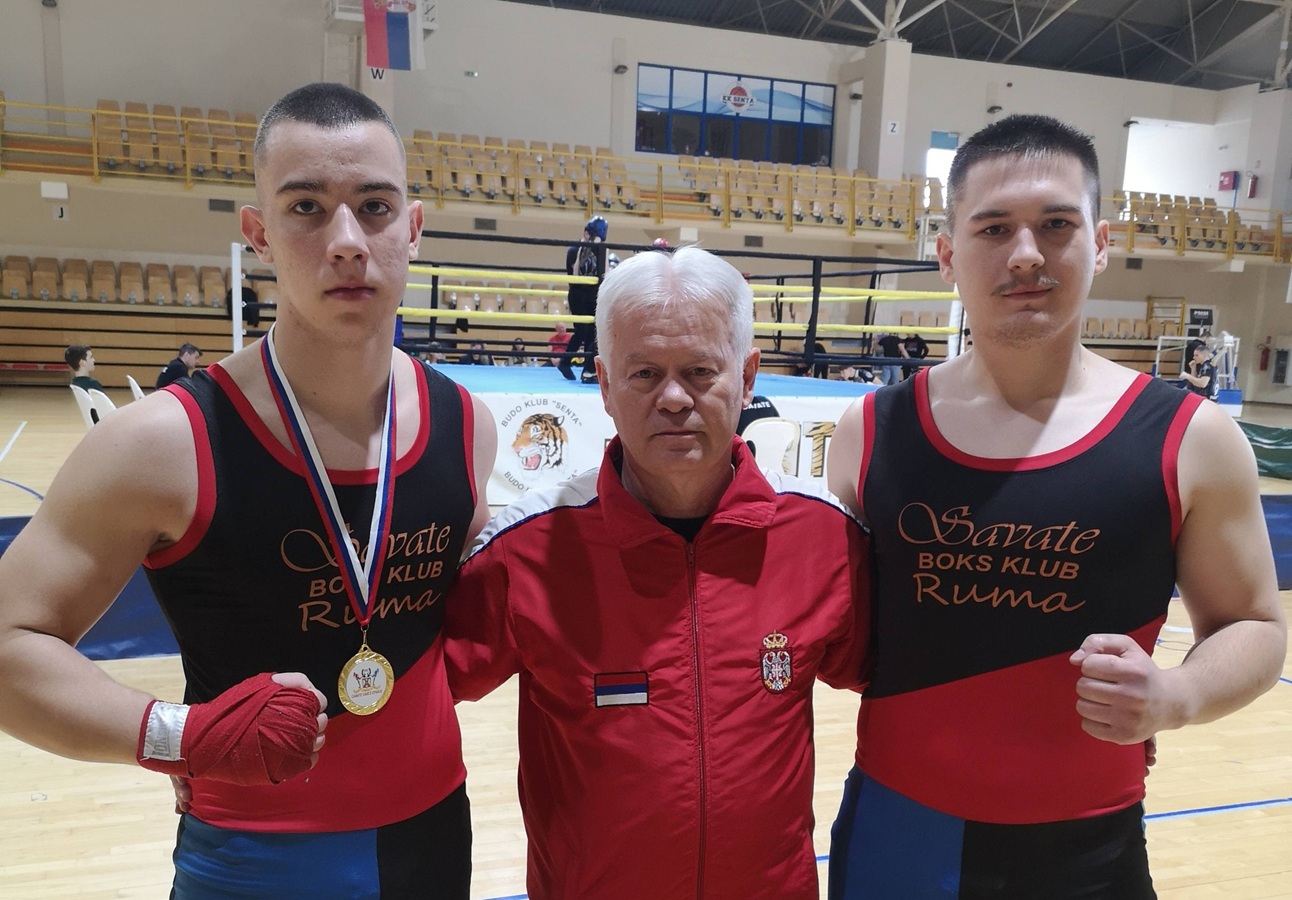 Злато и сребро за Савате бокс клуб „Рума“ на Првенству Србије у Сенти